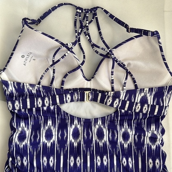 NWT Athleta Aqualuxe Swim Tankini Top size Small Royal Purple - Picture 6 of 6